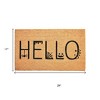 HomeRoots 17" X 29" Black And Natural Halloween Halloween Hello Outdoor Coir Door Mat - 3 of 4