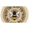 Earth Rugs Bee Happy Printed Round Trivet – 10" Braided Jute Hot Pad - 2 of 3