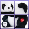 LotFancy Panda Stuffed Animal, 8 in Panda Bear Plush Toy with LED Light, Gift for Girls, Boys, Kids - 2 of 4