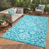 Outdoor Vintage Lightweight Plastic Straw Rug Retro Erasable Stain Resistant Rugs for Camping Garden Backyard Picnic Portable Carpet - 2 of 4