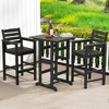 Tangkula Patio Bar Stools Set of 4 Tall Adirondack Chair w/ Backrest Armrests & Footrests - 3 of 4