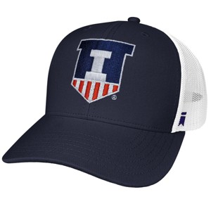 University Of Illinois Mascot Cotton Twill Trucker Cap Navy OS - 1 of 4