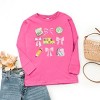 The Juniper Shop Coquette Watercolor School Chart Youth Long Sleeve Tee - 3 of 4
