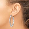 Black Bow Jewelry 4mm, Sterling Silver, Large Round Hoop Earrings - 45mm (1 3/4 Inch) - 3 of 4