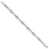Black Bow Jewelry Sterling Silver 8mm Polished & Textured Link Chain Bracelet, 7.5 Inch - 2 of 4