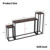Sapphtopaz Narrow Console Table with Metal Legs Multi-functional Entryway Table with Space-Saving Design TV Stand for Living Room, Hallway, Black - 4 of 4