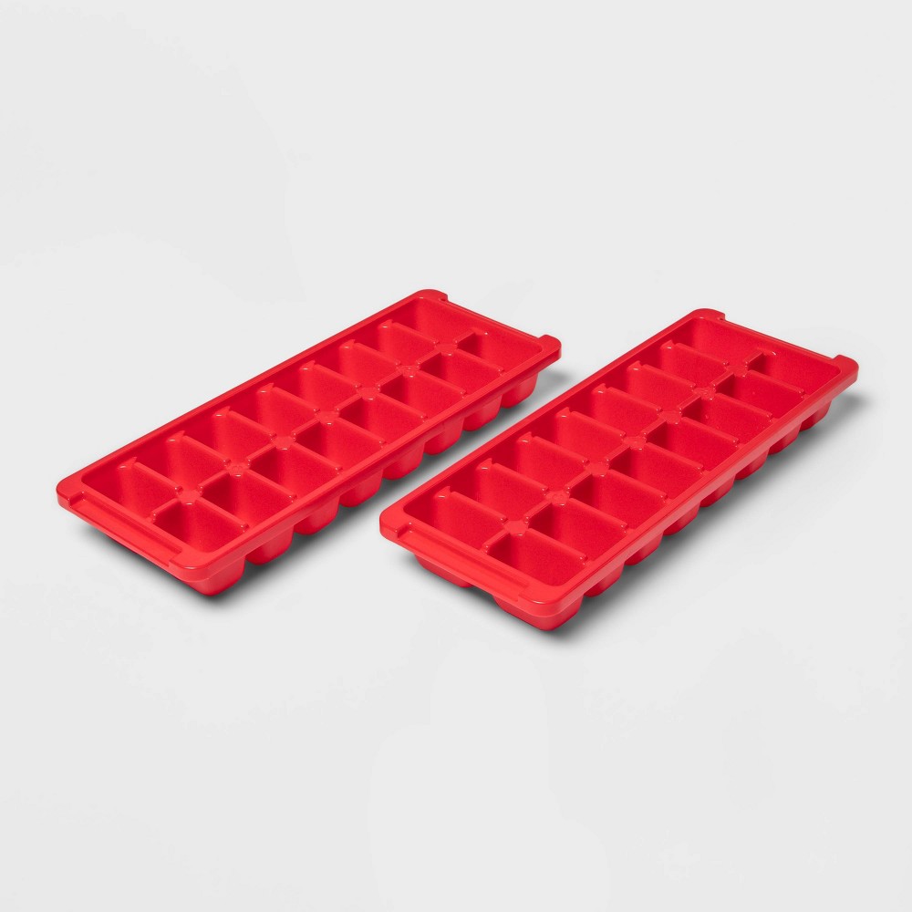 Plastic 2pk Ice Tray Red - Room Essentials