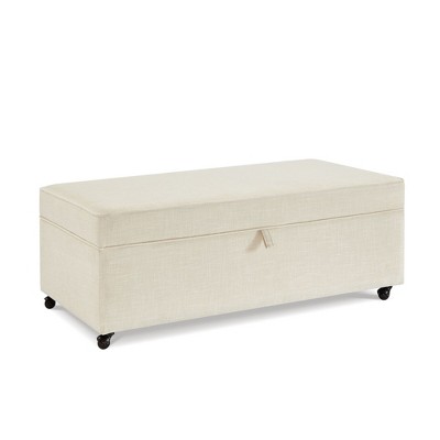 NicBex Storage Ottoman Bench for Bedroom,Modern Storage Bench with Wheels and Solid Wood Frame,Ottoman for Living Room,Bedroom,Entryway