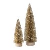 Sullivans Set of 2 Decorative Accent Trees with Snow 14.5"H & 9"H Gold - 3 of 4