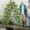 Tangkula Metal Garden Trellis for Climbing Plants 2/4/6 Pack Fence Trellis Panels 87” Tall Retro Style Cucumber Trellis - 2 of 4