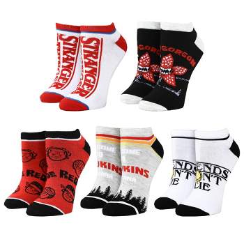 Stranger Things Logos Casual Ankle Socks for Men 5-Pack