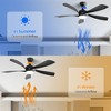 SKRAN 52"Ceiling Fans with Lights and Remote Control, Flush Mount, 5 Blades, Quiet Reversible DC Motor for Living Room, Bedroom, Patios,Black - 4 of 4
