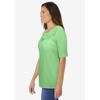 Woman Within Plus Size Crochet-Trim Knit Top - 4 of 4