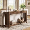 Lantine 63-Inch Solid Wood Console Table, 2-Tier Farmhouse Entryway Table, Sofa Table Behind Couch for Hallway, Living Room, Entrance - 2 of 4