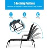 26''Adjustable Patio Chaise Folding Lounge Chair with Backrest - 4 of 4