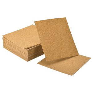 Unique Bargains Softwood Self-Adhesive Heat Insulation Flexible Cork Coasters 4" - 1 of 3