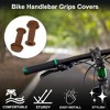 Unique Bargains Bike Handlebar Grips Covers 3.74" Brown 1 Pair - 2 of 4