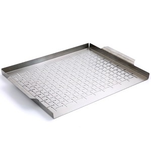 Yukon Glory YG-719 Premium Grill Topper Tray Grilling Pan Stainless Steel Great for BBQ Fish Veggies and More Great Gift for Grillers - 1 of 4