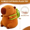 Cute Capybara Plush Kawaii Soft Capybara Plush Doll Pillow with Bread Capybara Stuffed Aniamls Toys for Girls Kids Adults Birthdays Valentines Gift 9" - 2 of 4