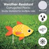 Big Dot of Happiness Let's Go Fishing - Yard Sign and Outdoor Lawn Decorations - Fish Themed Birthday Party or Baby Shower Yard Signs - Set of 8 - 3 of 4