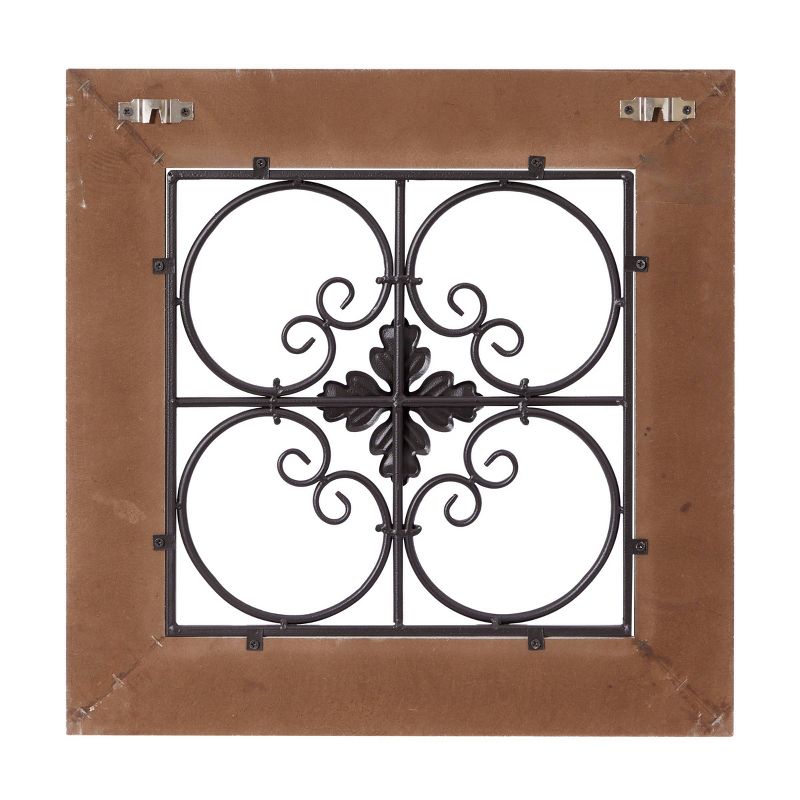 Wood Scroll Wall Decor with Metal Relief Set of 4 White - Olivia &#38; May, 3 of 20