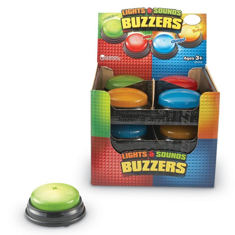 Learning Resources Lights and Sounds Buzzers - 12 Pieces, Ages 3+ Teacher and Classroom Supplies, 1 of 6