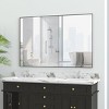 Oversized Rectangle Bathroom Mirror with Frame Decorative Large Wall Mirrors,Vertical or Horizontal Wall Mounted mirror with Aluminum-The Pop Home - 3 of 4