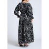 ELOQUII Women's Plus Size Printed V Neck Maxi Dress - 3 of 3