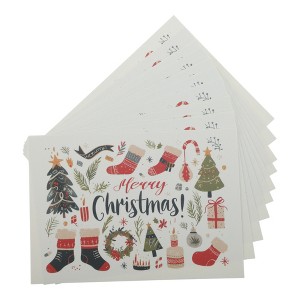 Unique Bargains Christmas Greeting Card Multicolor 4.5 "x3.1" 10 Pcs - 1 of 4