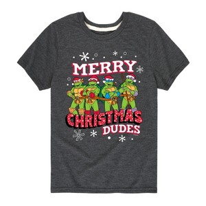 Boys' - Teenage Mutant Ninja Turtles - Merry Christmas Dude Short Sleeve Graphic T-Shirt - 1 of 4
