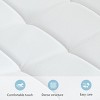 GlasFlength Task and Office Chairs Armless Office Chair Ergonomic Rolling Computer Desk Chair Work Chair for Office, White, 25"*23.7"*37.6" - 3 of 4