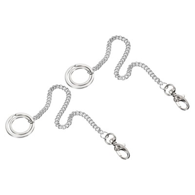 Unique Bargains Nickel Plated Metal Wallet Jeans Belt Handbag Lobster Clasp Chains