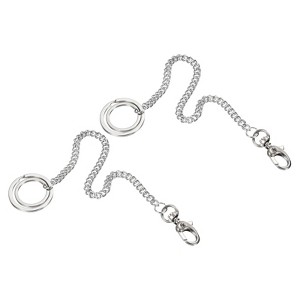 Unique Bargains Nickel Plated Metal Wallet Jeans Belt Handbag Lobster Clasp Chains - 1 of 4