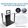 GSE 1,000pcs Acrylic Poker Chip Carrier, Casino Poker Chips Case with 10 Poker Chip Tray/Holder - 3 of 4