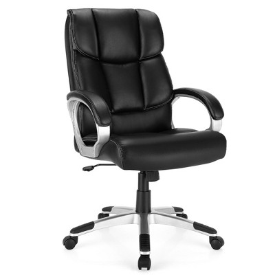 Costway Executive High Back Big & Tall Leather Adjustable Computer Desk Chair