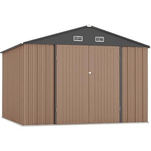 Storage Shed Outdoor with Floor Frame,Waterproof Metal Garden Sheds with Lockable Door Design and Sloping Roof,Outdoor Shed for Garden Backyard - 1 of 4