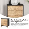 COZAYH  Farmhouse Nightstand Wood Storage Cabinet Accent Chest - 4 of 4