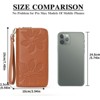 BEAFUP Large Capacity Double Zip RFID Blocking Women’s Wallet - Genuine Leather Wristlet Clutch for Travel,Everyday Use - 3 of 4