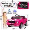 Licensed Shelby GT350 12V Toddler Ride on Toys Cars, Kids Electric Vehicle w/Remote Control, Soft Start, Rear Suspension, Bluetooth, 3 Point Safe Belt - 4 of 4