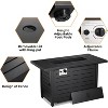 ZAFRO 43 Inch Propane Fire Pit CSA-Listed Outdoor Fire Table, 50,000 BTU Firepit Table with Lid and Lava Rock, Gas Fire Table for Garden Backyard - 4 of 4