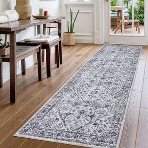 Area Rugs for Living Room Washable, Soft Vintage Neutral Bedroom Rugs Boho Farmhouse Low Pile Non-Slip Indoor Carpet Rugs for Dining Room - 1 of 4