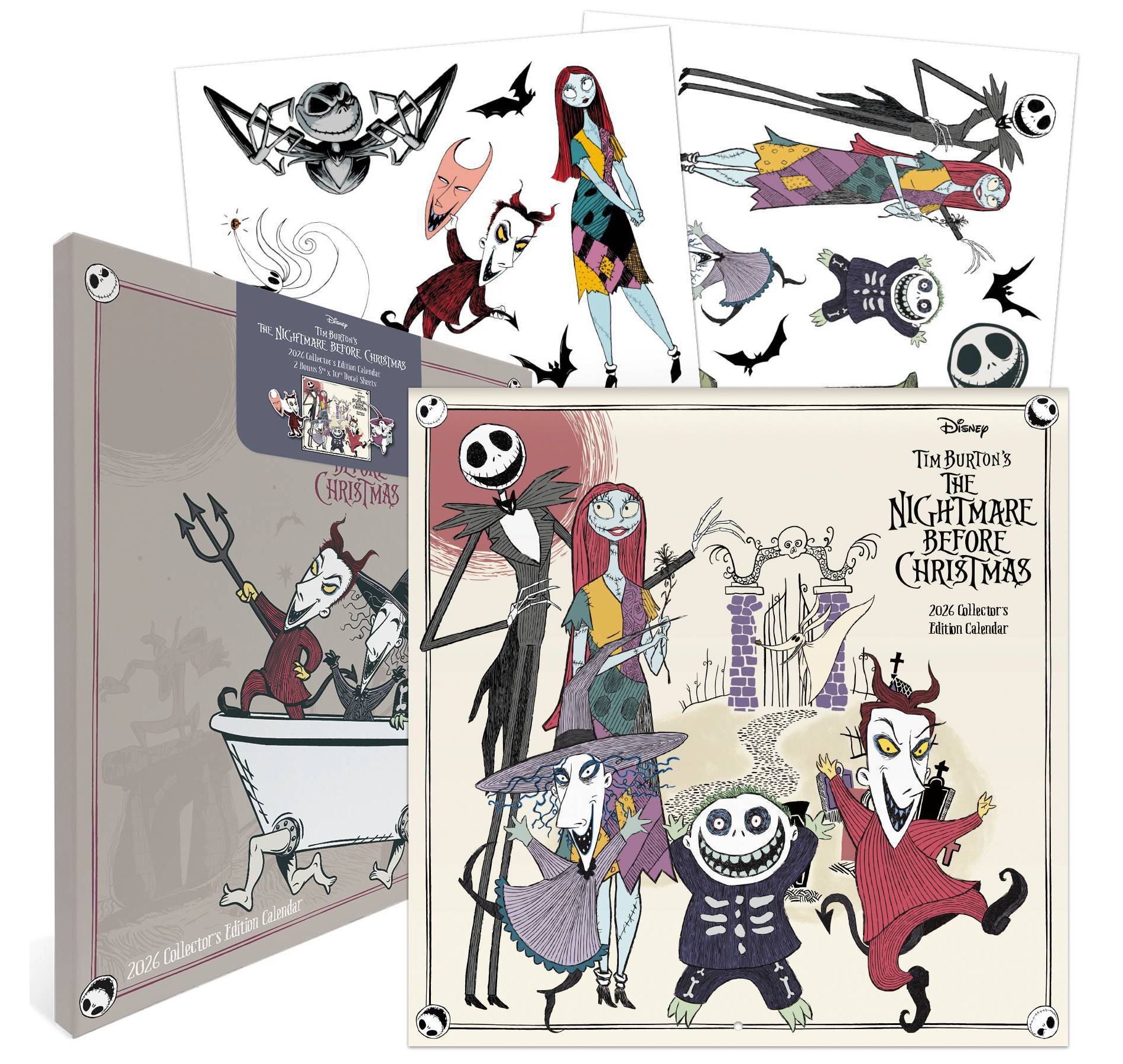 Disney 2026 Nightmare Before Christmas Collector's 12.63"x12.63" Edition Calendar