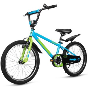 Hykolity 20 Inch Kids Bikes Boy Girl BMX Bicycle Ages 6-12 Years Old Coaster Brake Sport Cycling Child Bike with Kickstand Turquoise Blue - 1 of 4