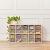 ECR4Kids Streamline 20 Cubby Tray Storage Cabinet with 20 Scoop Front Storage Bins, 4x5, Natural - 4 of 4