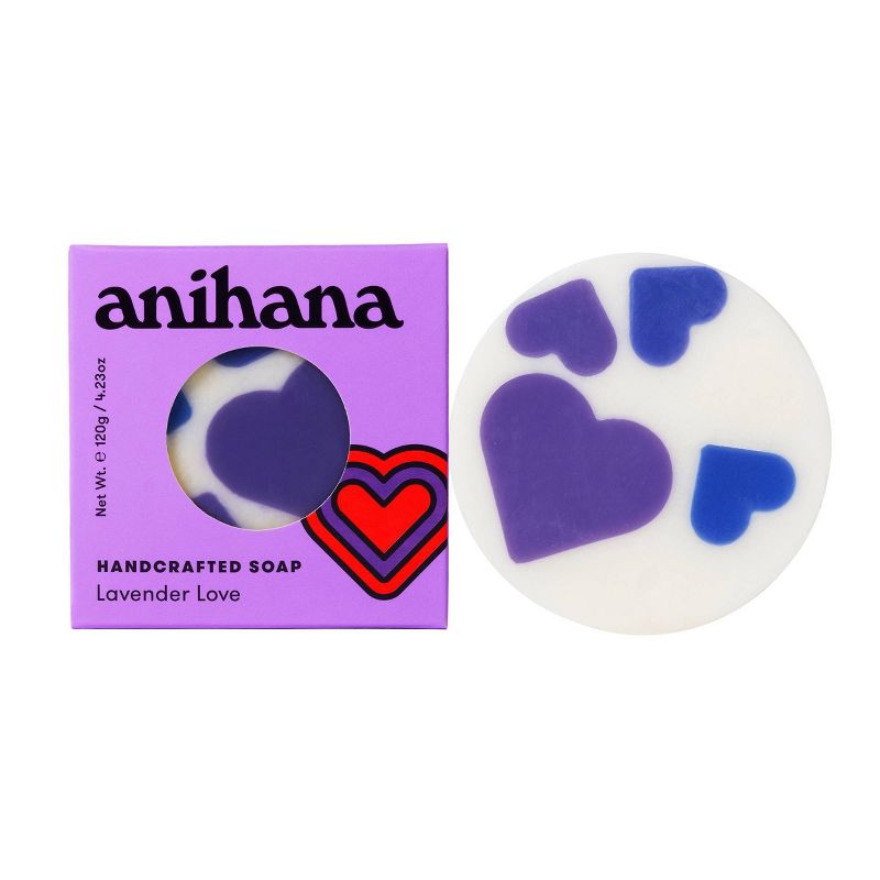 anihana Hydrating Gentle Lavender Love Bar Soap - 4.23oz, 1 of 9