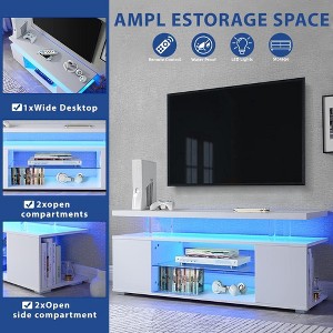 TV Stand for 65 Inch TV LED Gaming Entertainment Center Media Storage Console Table with Large Side Cabinet - 1 of 4