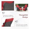 EROMMY Outdoor Recliner Chair for Patio,Red - 4 of 4