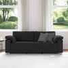 vidaXL Sofa with Cushion Dark gray 219 x 77 x 82 cm fabric - 3 of 4