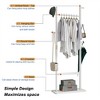 Freestanding Coat Rack, Wood Coat Tree with 5 Hook, Entryway Clothes Racks for Hanging Coats Suits Jacket, Coat Rack Standing For Bedroom Office - 2 of 4