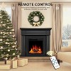 ZAFRO 43 Inch Electric Fireplace with Mantel Wooden Surround Firebox TV Stand,FreeStanding Electric Fireplace Heater Entertainment Center - 4 of 4